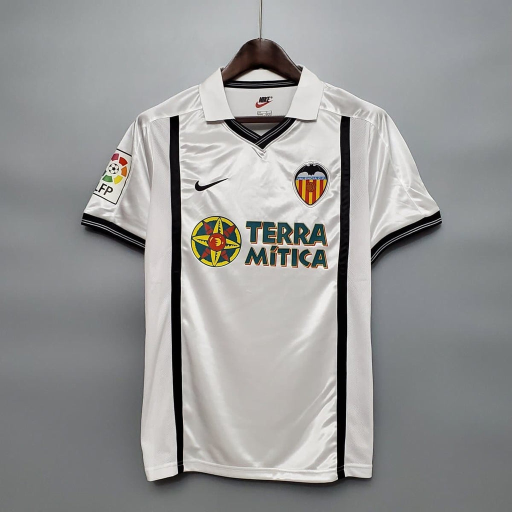 Valencia 2000-01 Home Retro Football Shirt