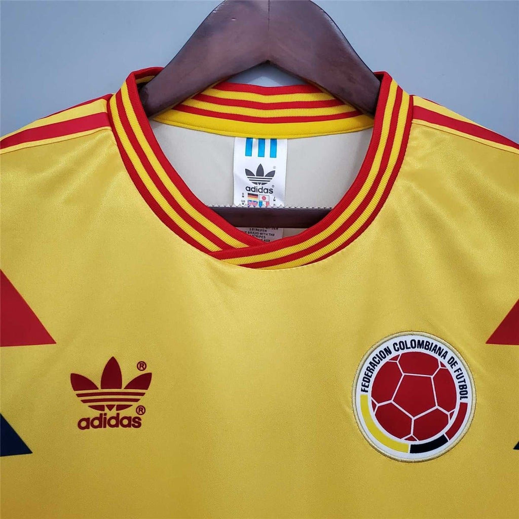 Colombia 1990 Home Retro Football Jersey
