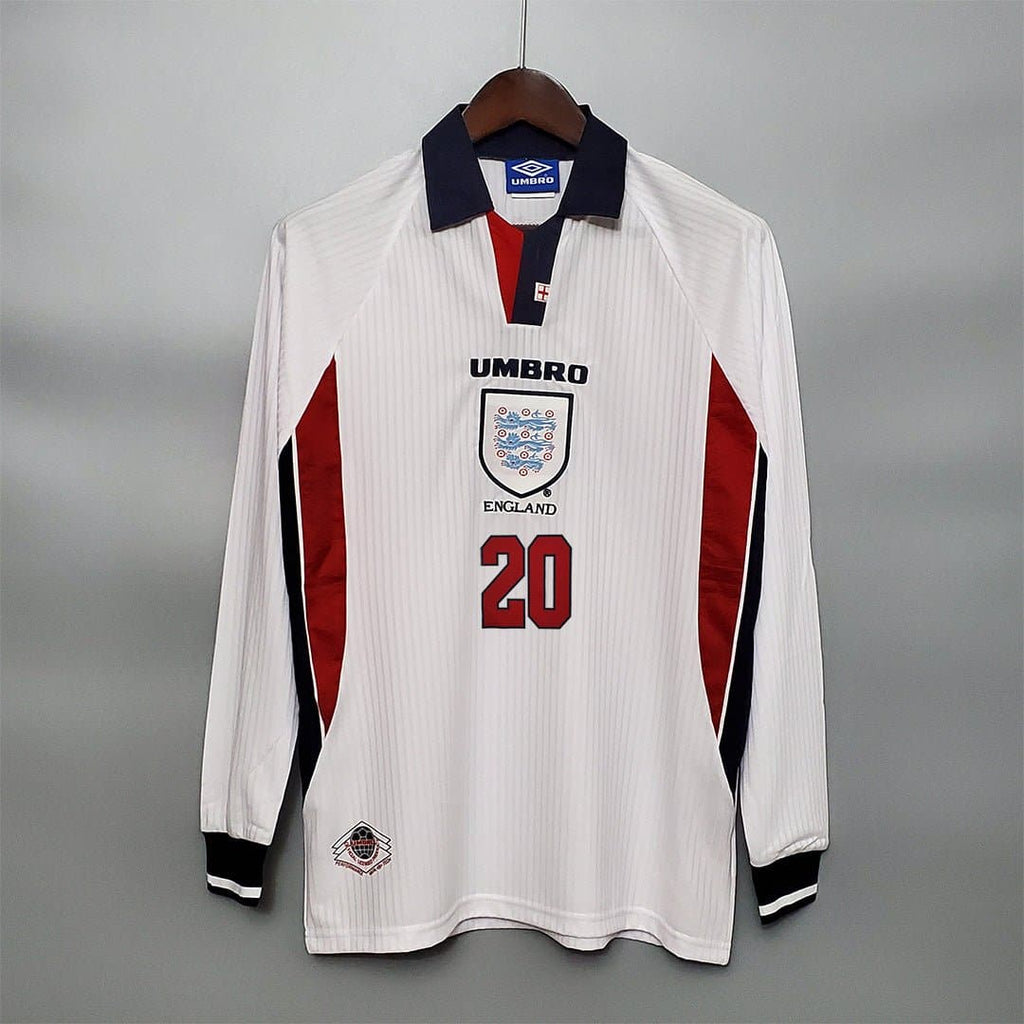 England 1998 Retro Long Sleeve Jersey