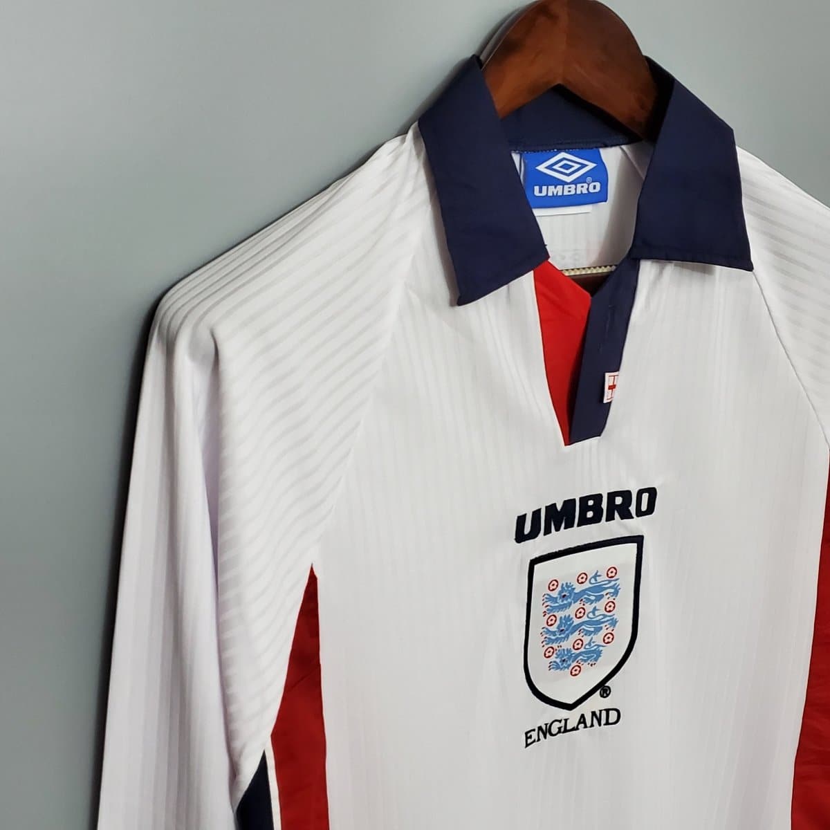 England 1998 Retro Long Sleeve Jersey