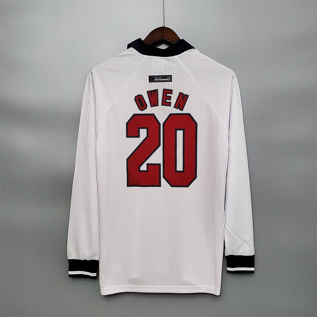 England 1998 Retro Long Sleeve Jersey