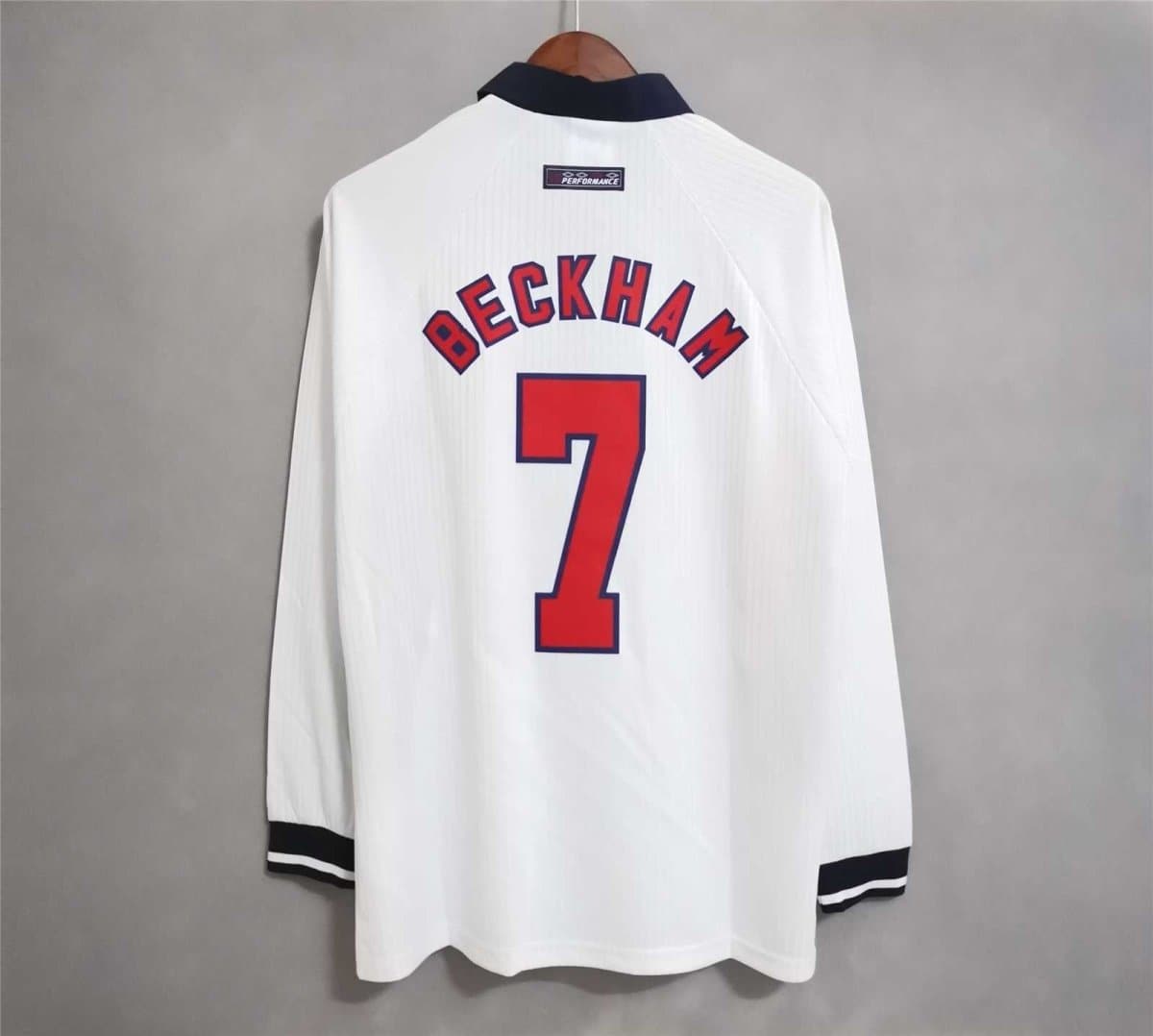 England 1998 Retro Long Sleeve Jersey