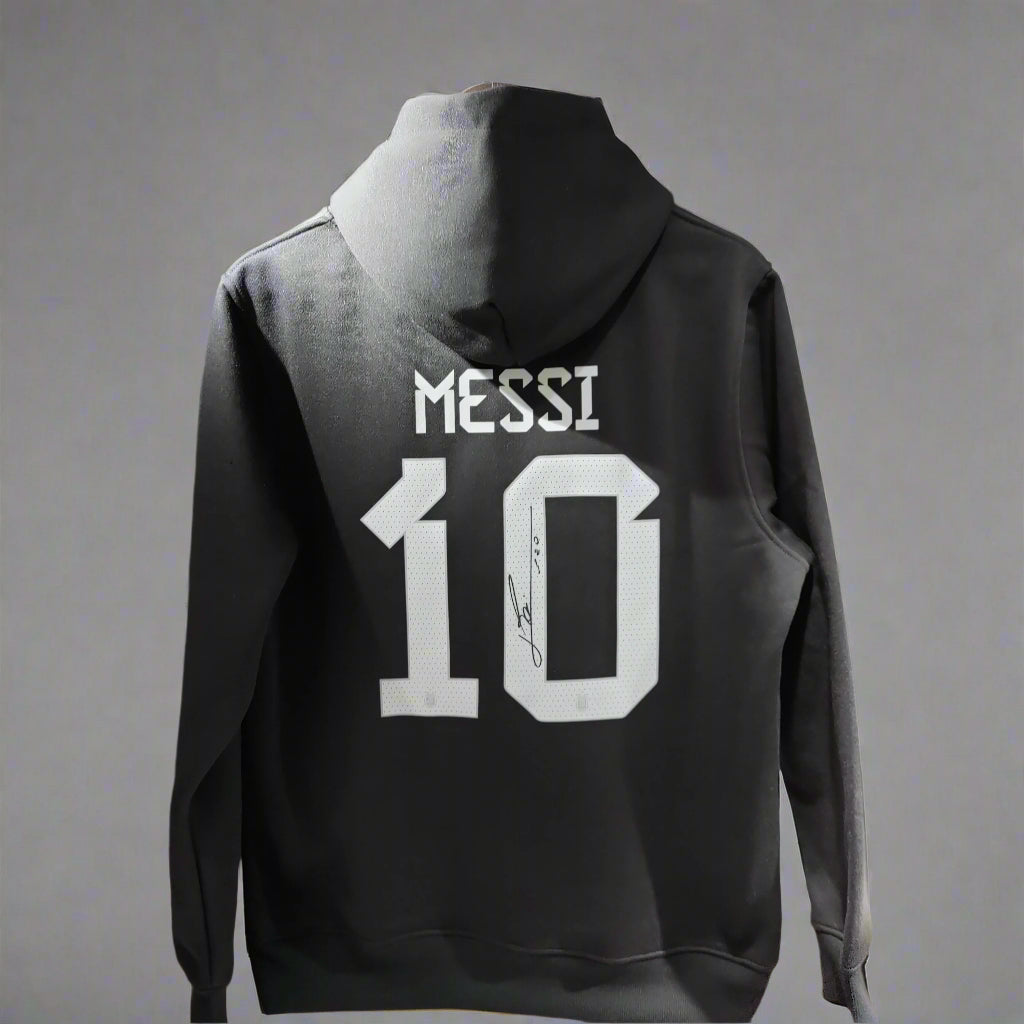 Argentina Signed Messi Hoodie (Black)