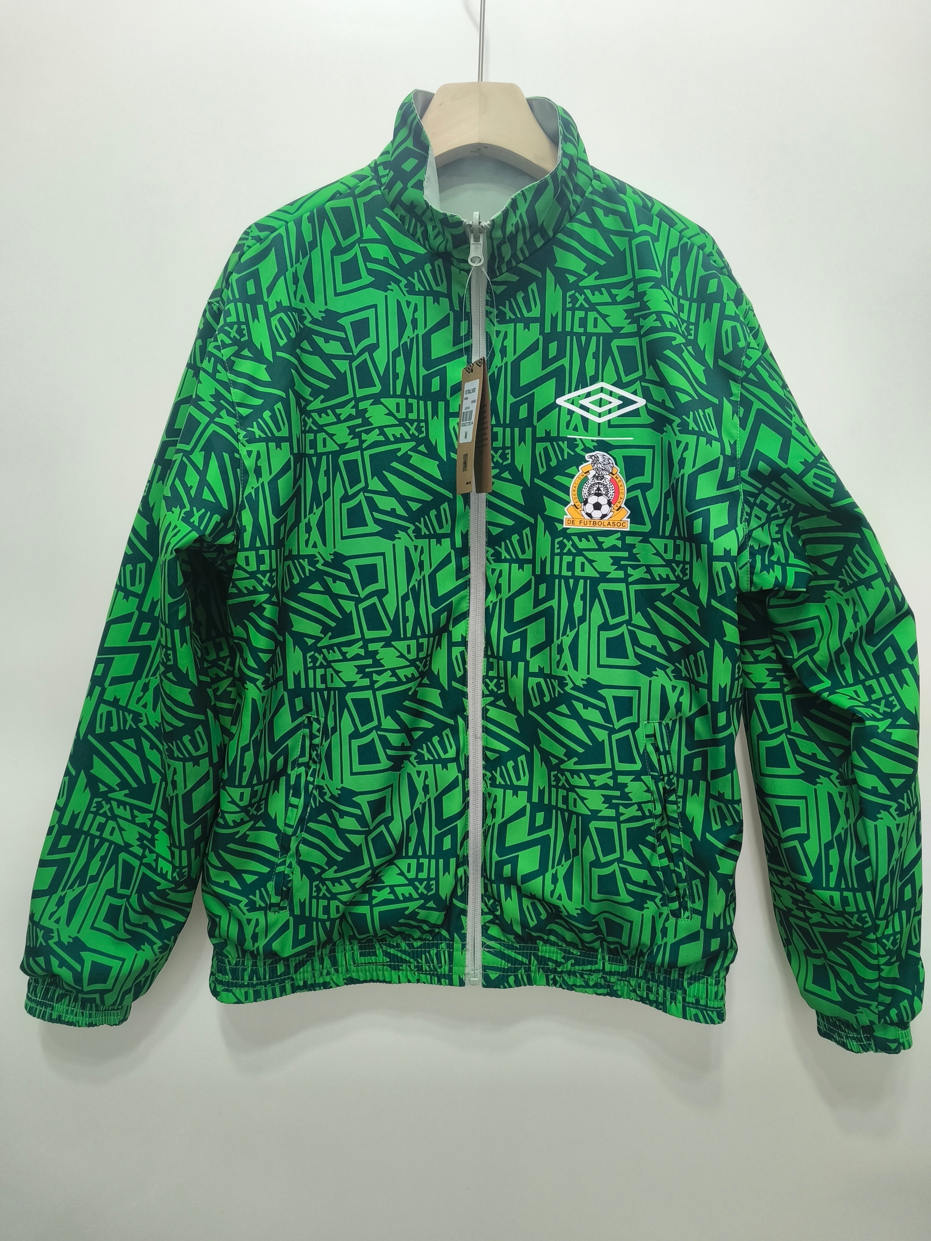 Mexico Reversible Windbreaker (Green and Grey)