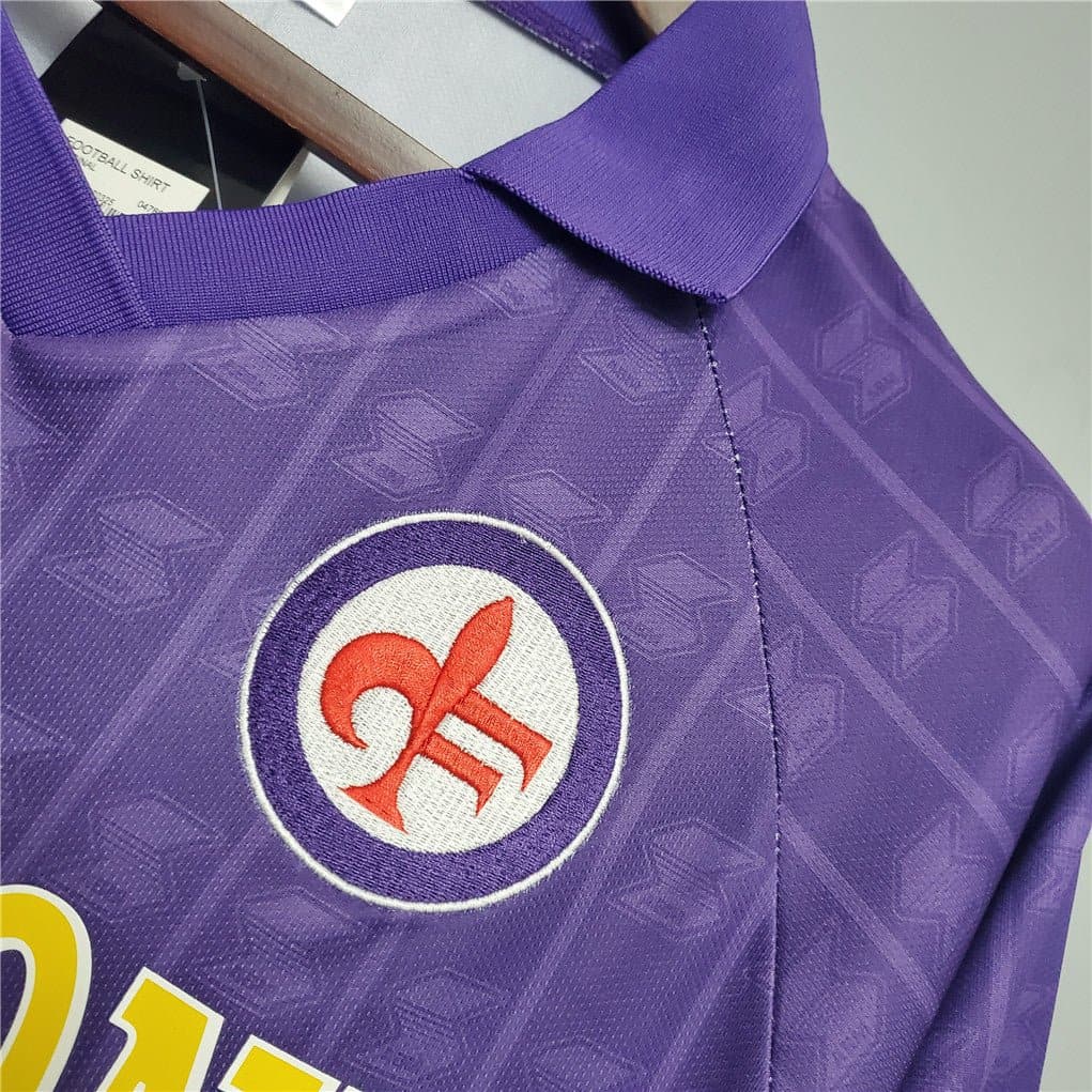 Fiorentina 1989-1990 Home Retro Football Jersey
