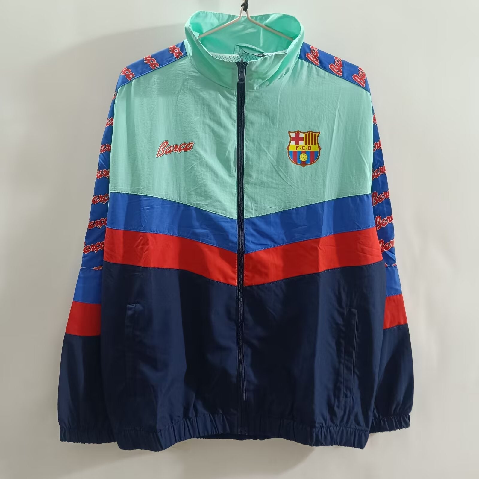 Barcelona Retro Windbreaker (Blue)