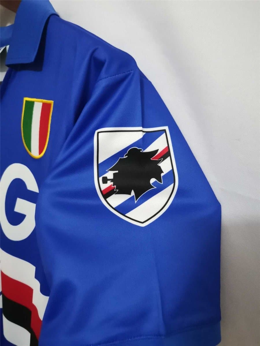 Sampdoria 1991-92 Home Retro Football Jersey
