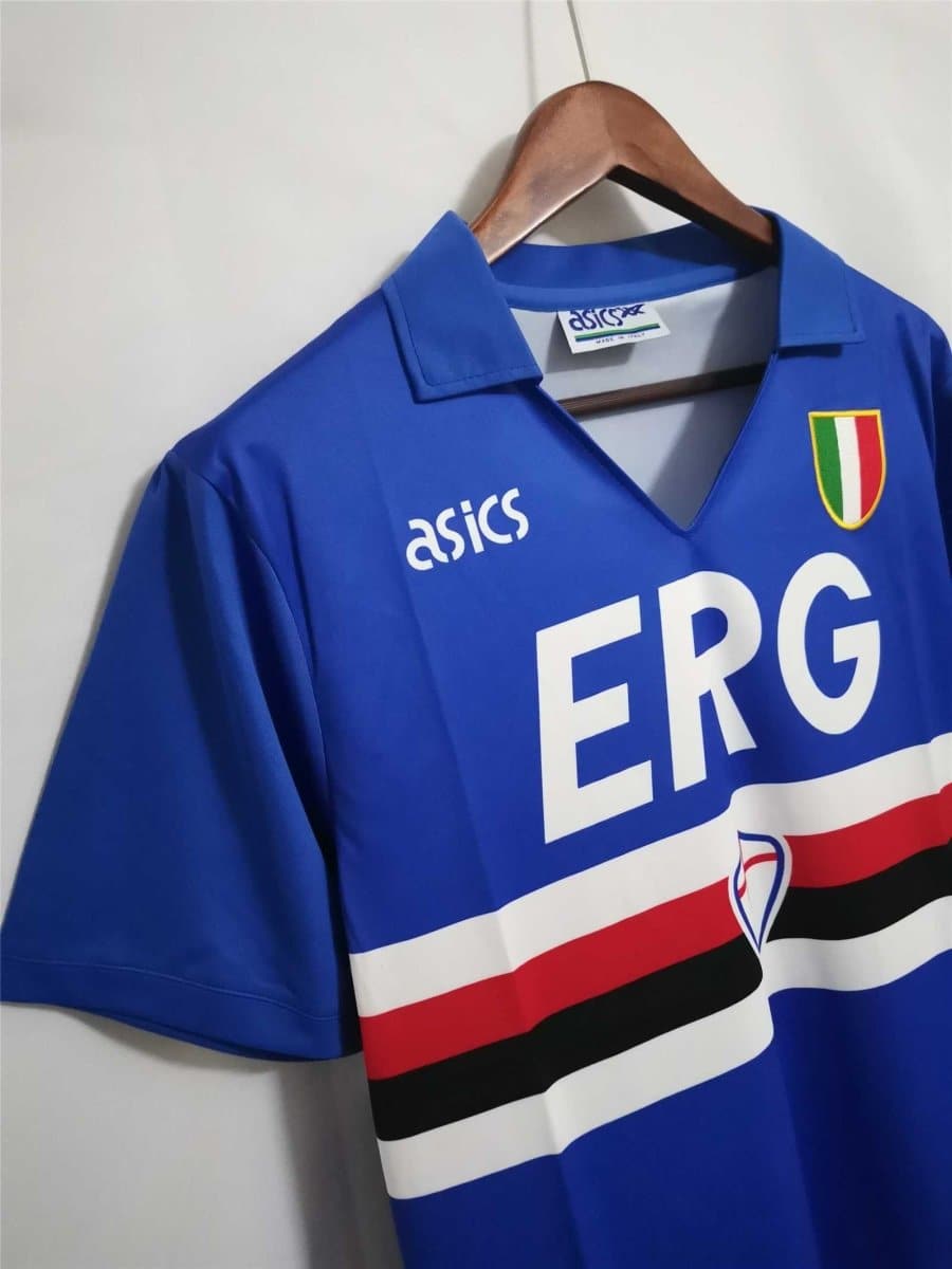 Sampdoria 1991-92 Home Retro Football Jersey