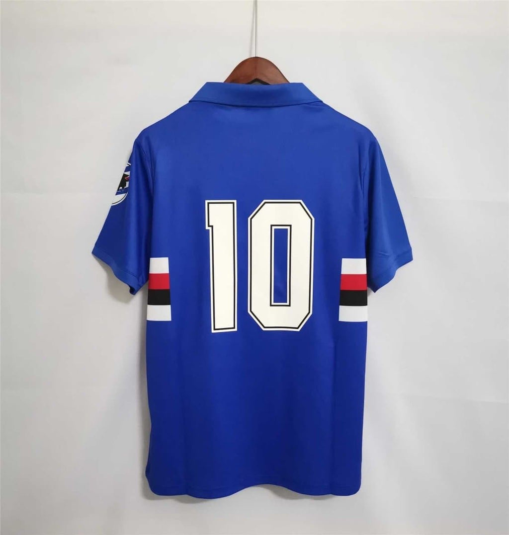 Sampdoria 1991-92 Home Retro Football Jersey