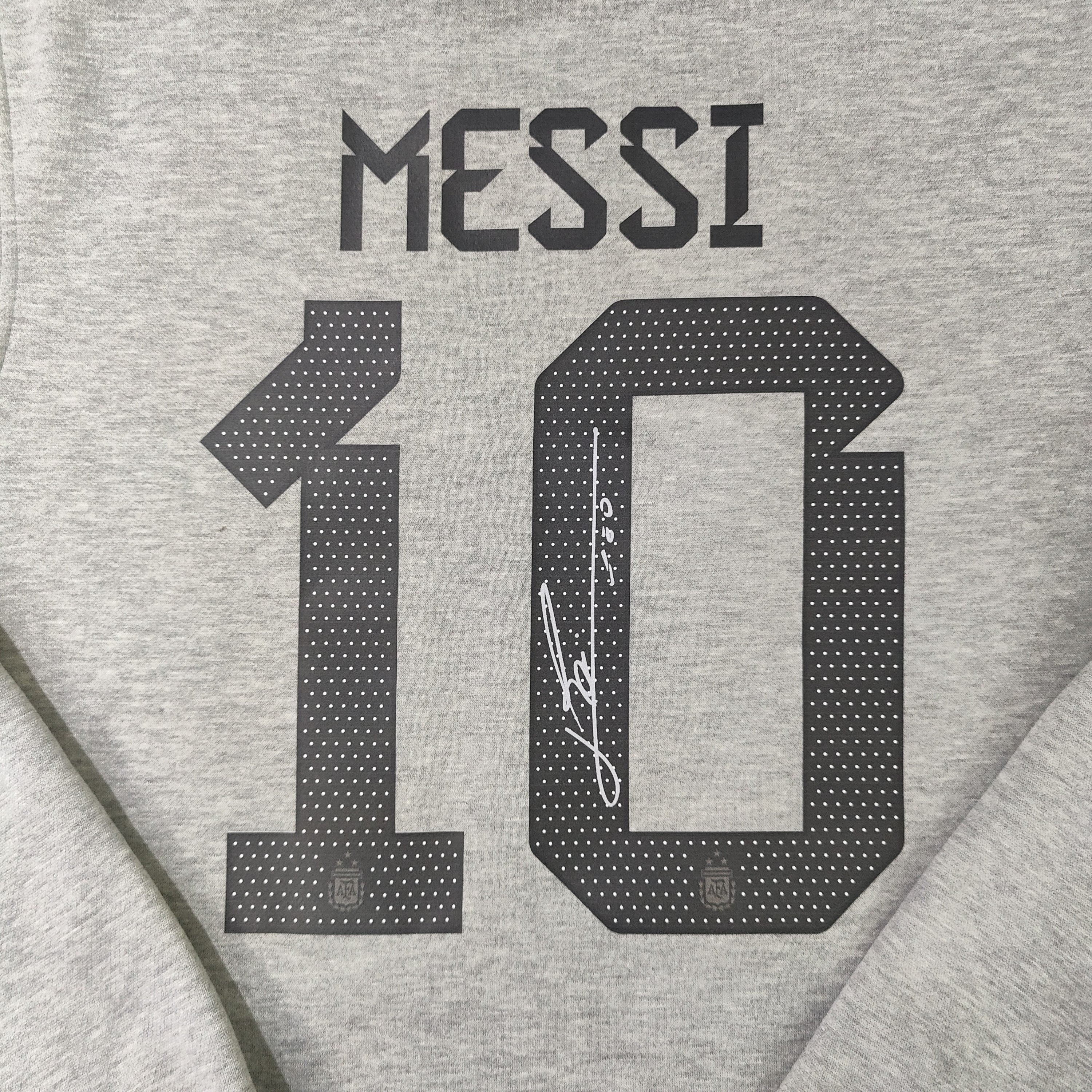 Argentina Signed Messi Hoodie (Grey)
