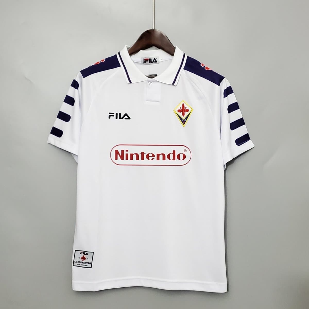 Fiorentina 1998-1999 Away Retro Football Jersey
