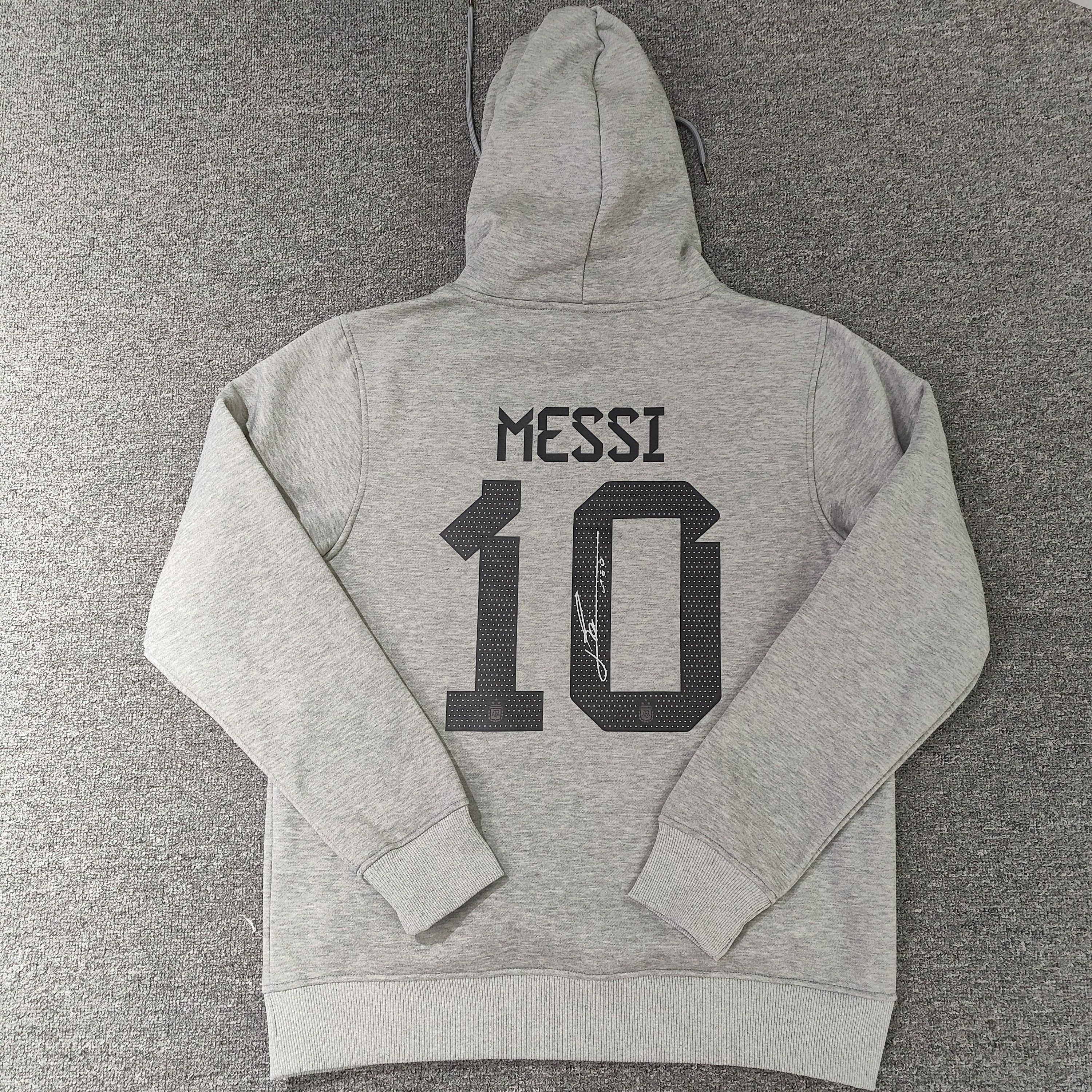 Argentina Signed Messi Hoodie (Grey)