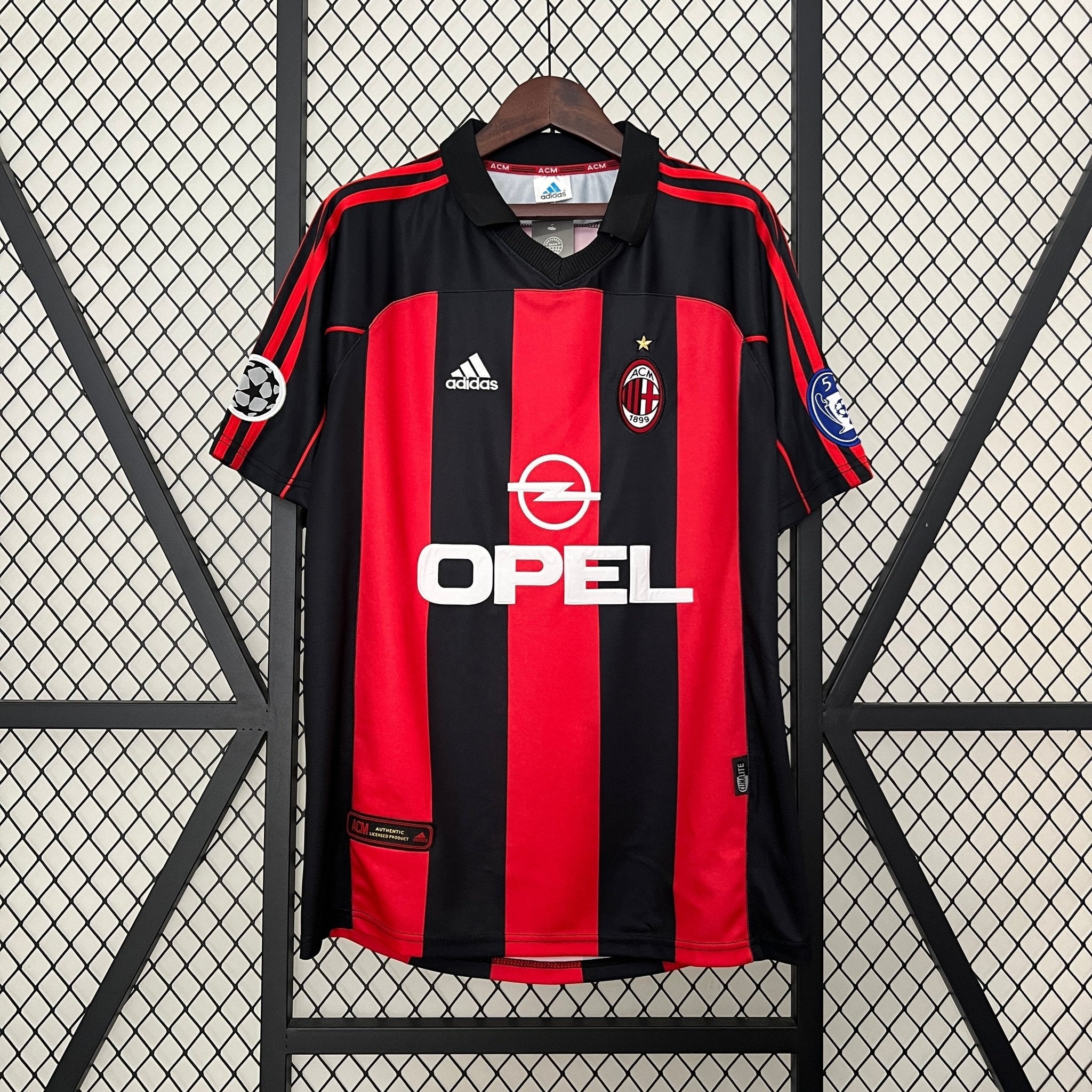 AC Milan 2000-2001 Home Football Jersey