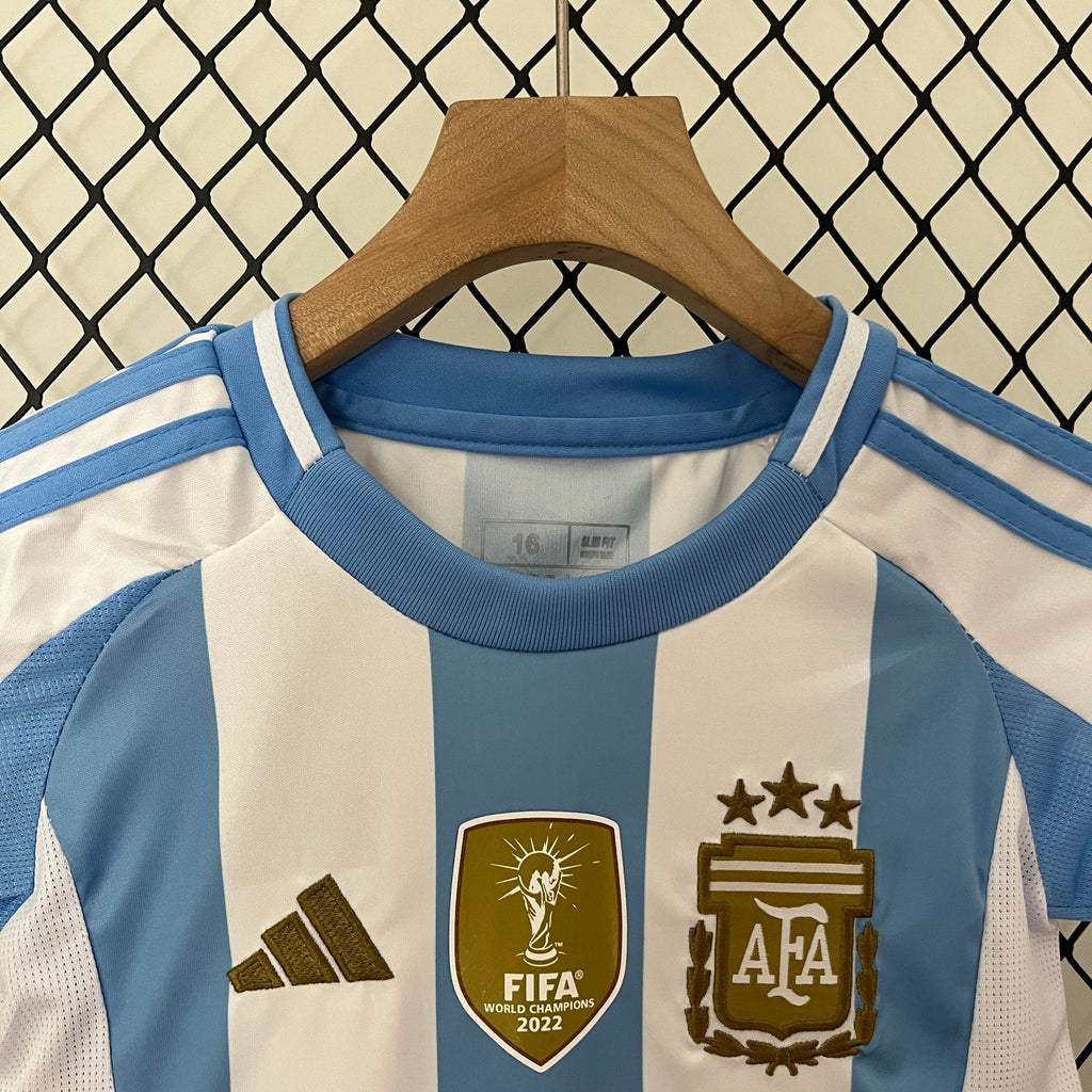 Argentina 2024 Home Kids Football Jersey
