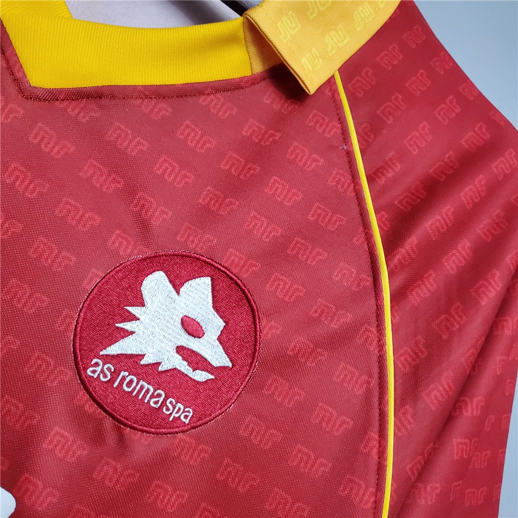 AS Roma 1990-91 Home Football Jersey