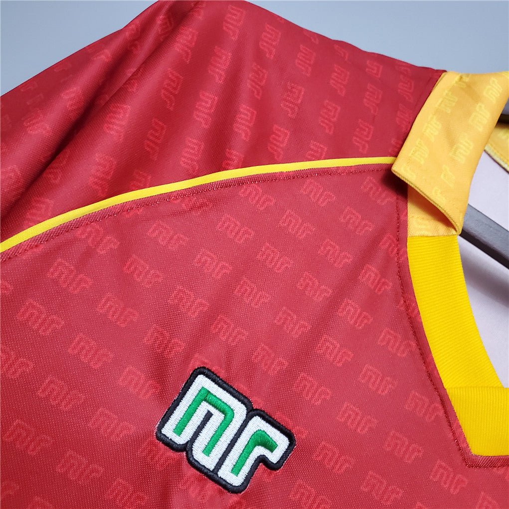 AS Roma 1990-91 Home Football Jersey