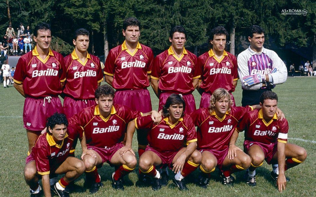 AS Roma 1990-91 Home Football Jersey