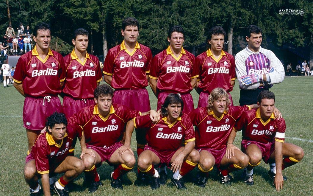 AS Roma 1990-91 Home Football Jersey