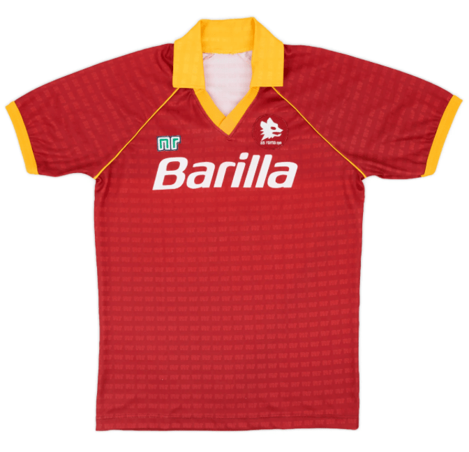 AS Roma 1990-91 Home Football Jersey