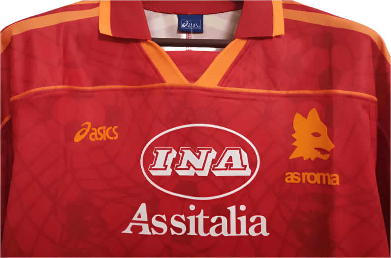 AS Roma 1995-1996 Home Football Jersey