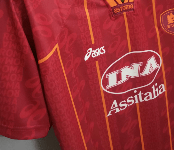 AS Roma 1996-97 Home Football Jersey