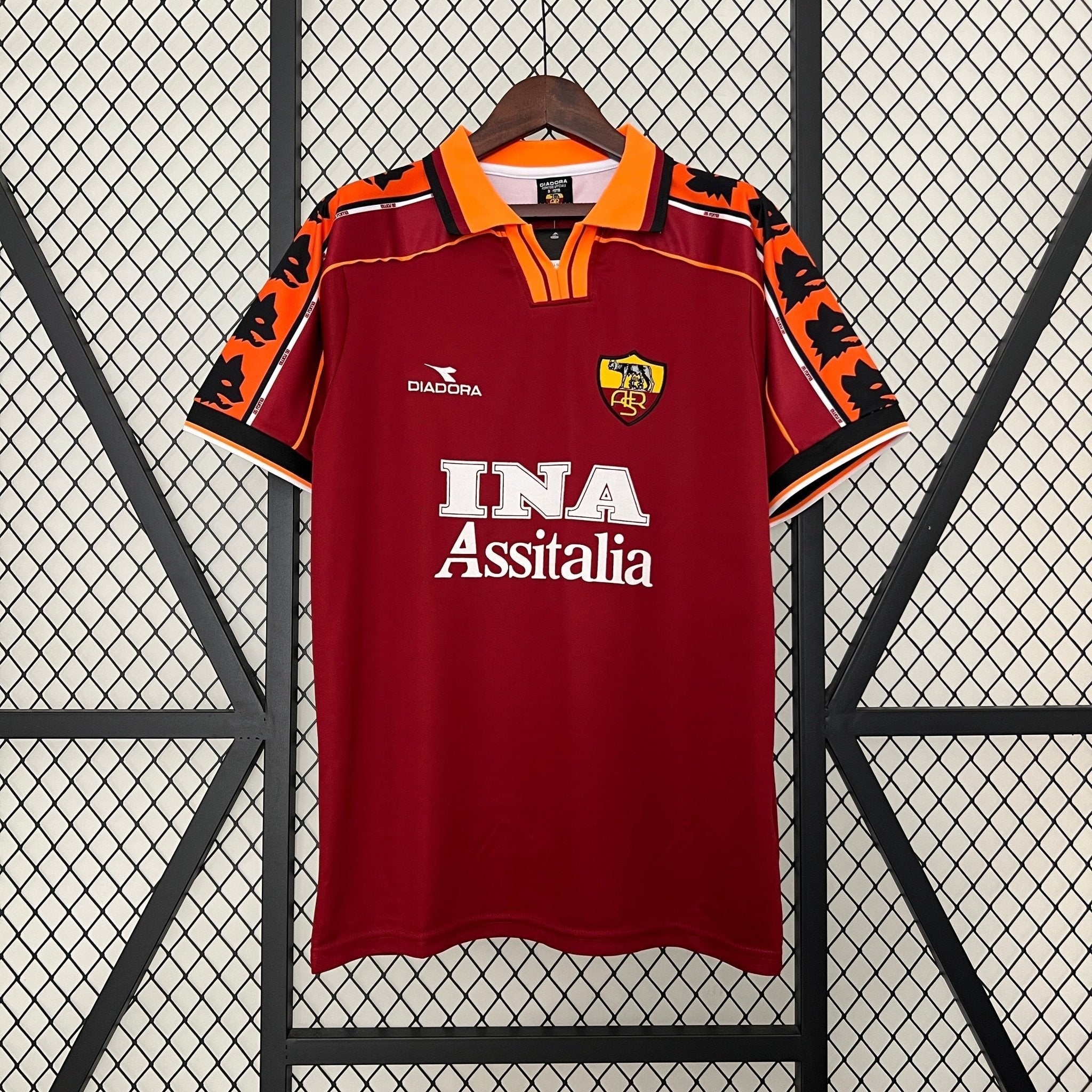 AS Roma 1998-1999 Home Football Jersey
