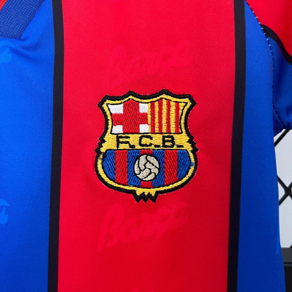 Barcelona 1996-1997 Home Football Kit Kids