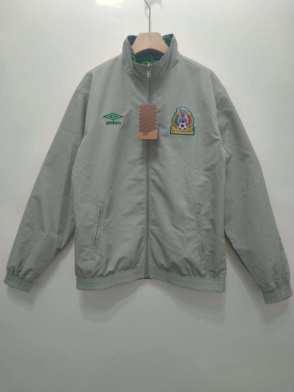 Mexico Reversible Windbreaker (Green and Grey)
