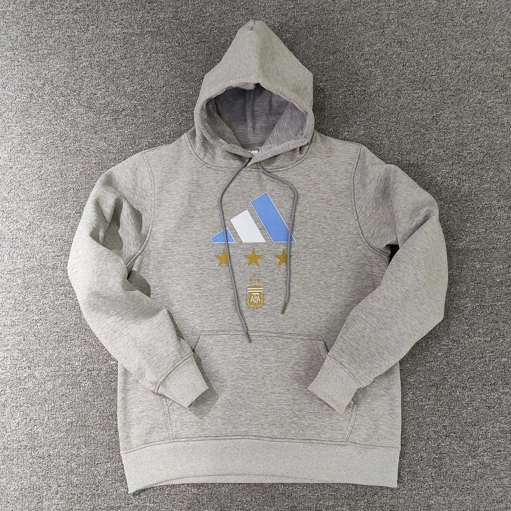 Argentina Signed Messi Hoodie (Grey)