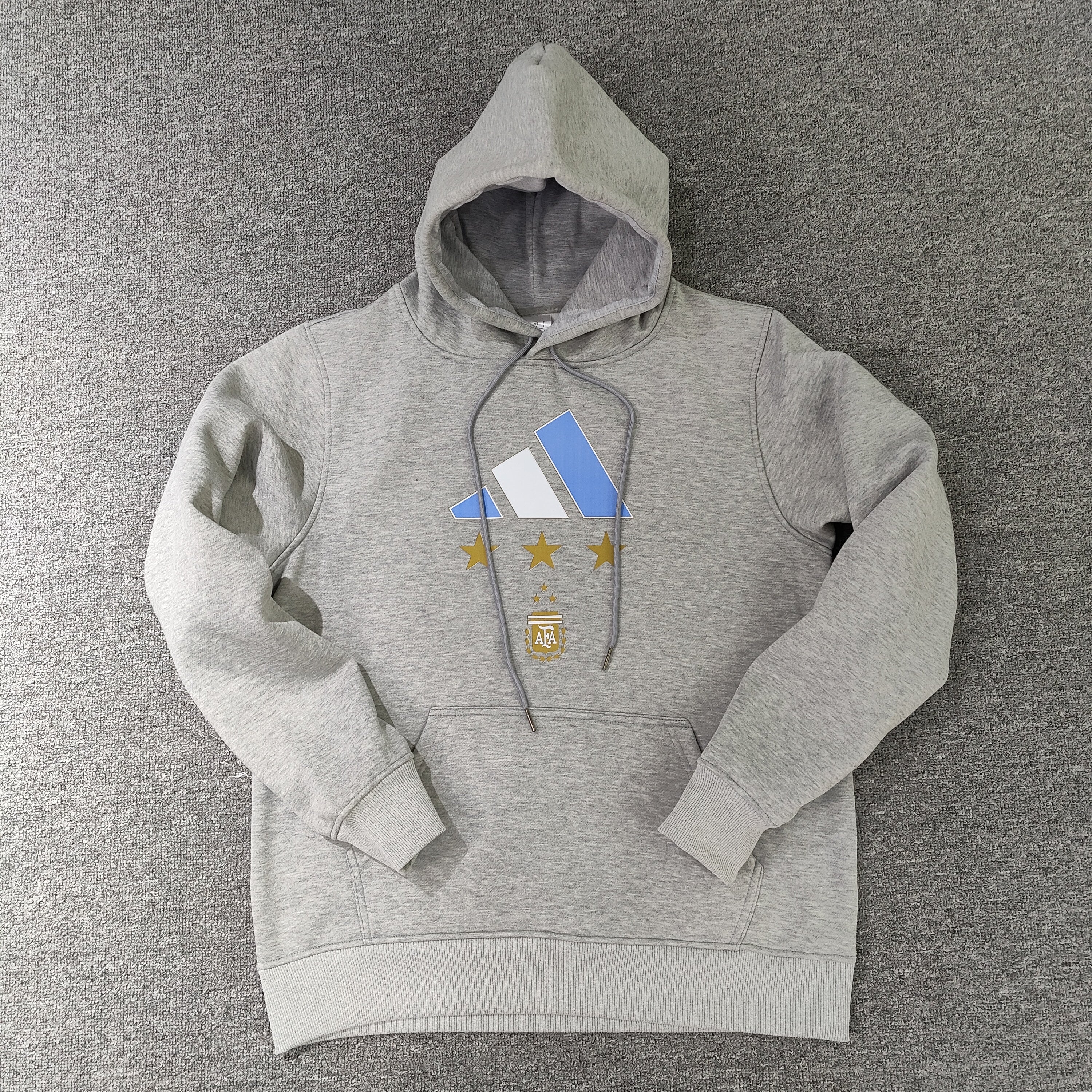Argentina Signed Messi Hoodie (Grey)