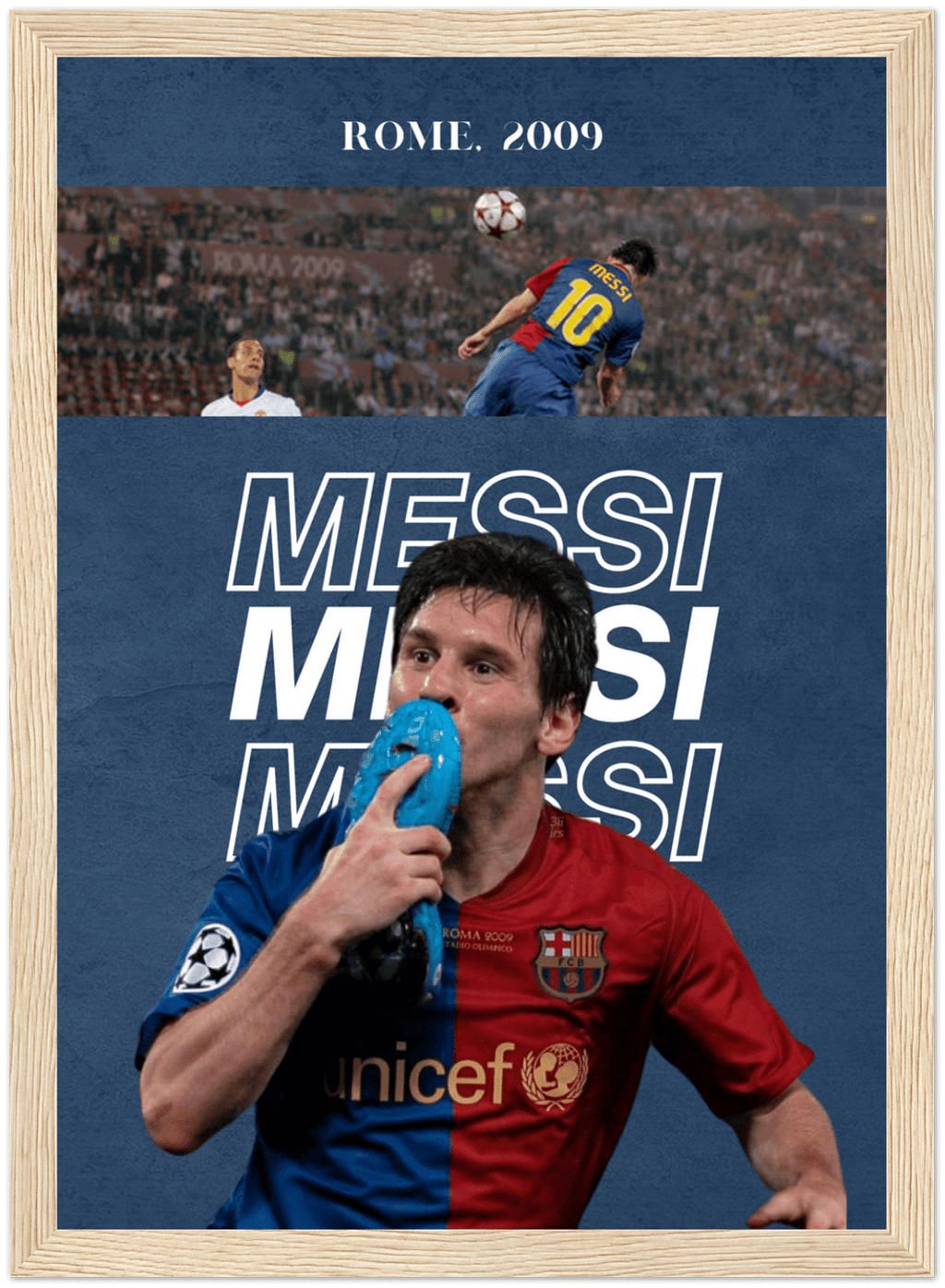 Leo Messi 2009 Champions Final Poster