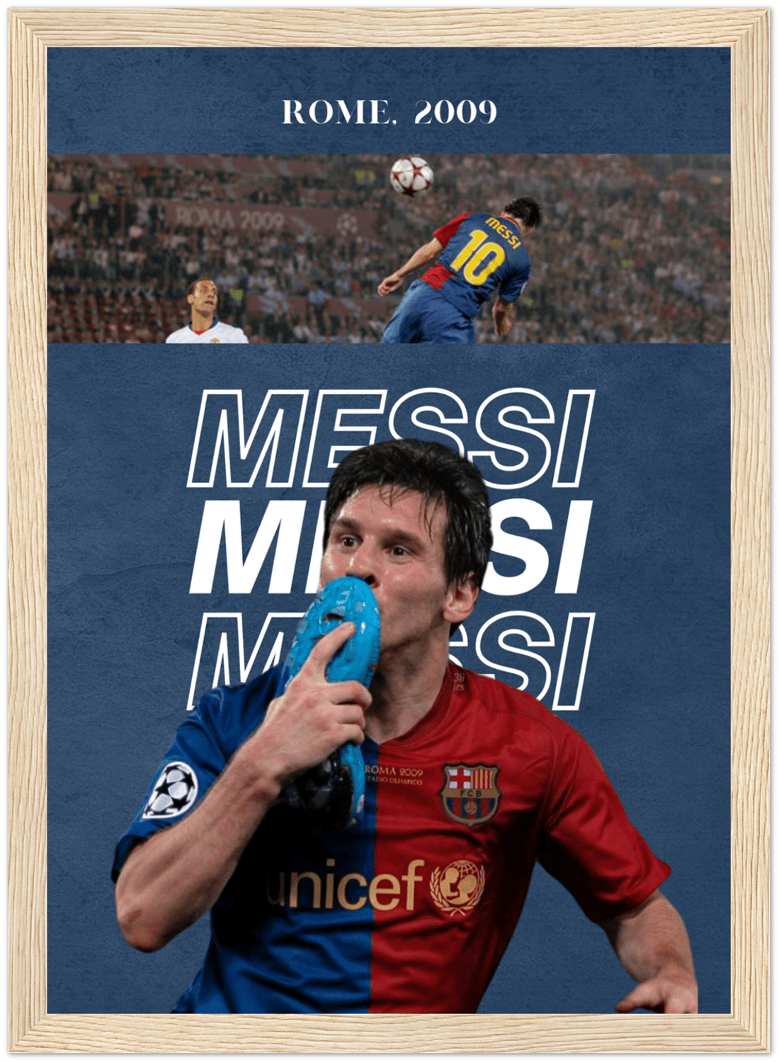 Leo Messi 2009 Champions Final Poster