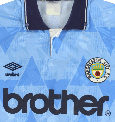 Manchester City 1989-1991 Home Football Jersey