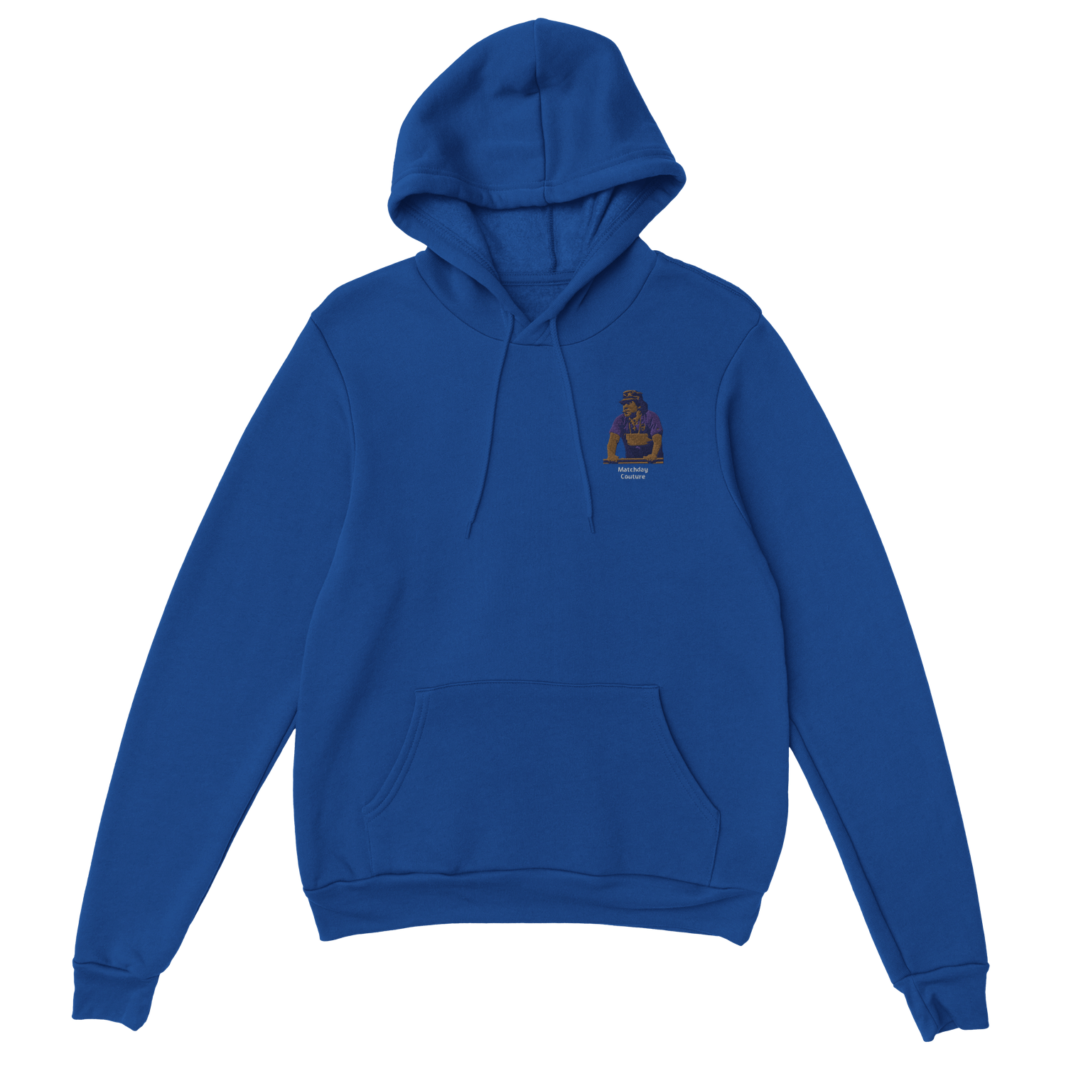 Diego Maradona Blue Embroidered Football Hoodie
