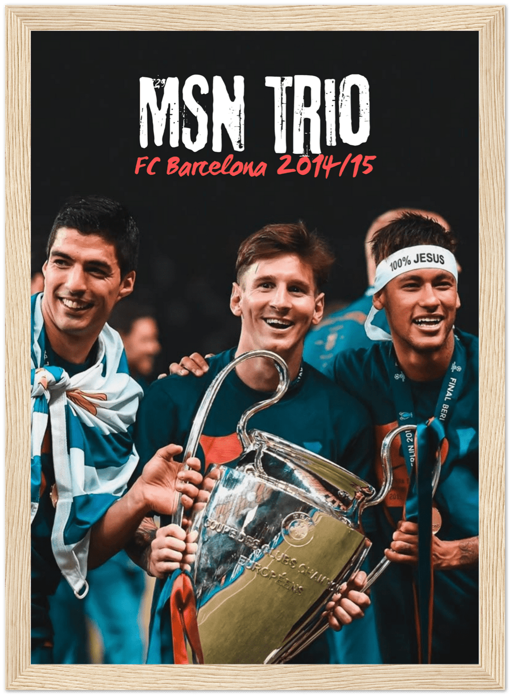 Barcelona MSN Trio 2014-15 Football Poster