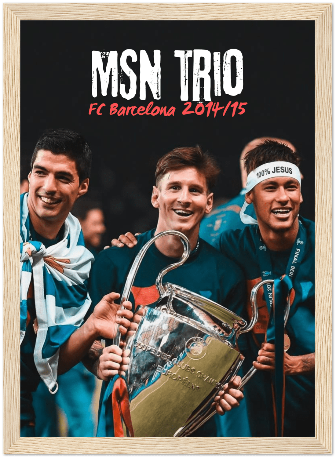 Barcelona MSN Trio 2014-15 Football Poster