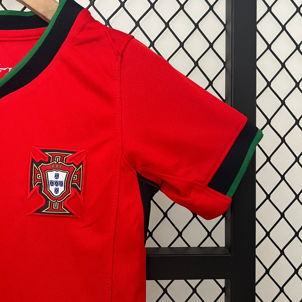 Portugal 2024 Home Football Jersey Kids