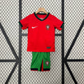 Portugal 2024 Home Football Jersey Kids