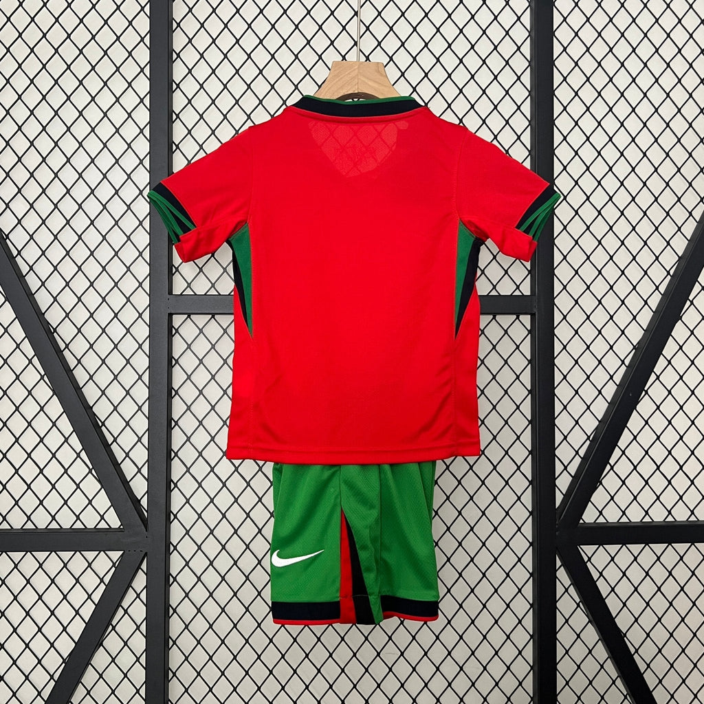 Portugal 2024 Home Football Jersey Kids