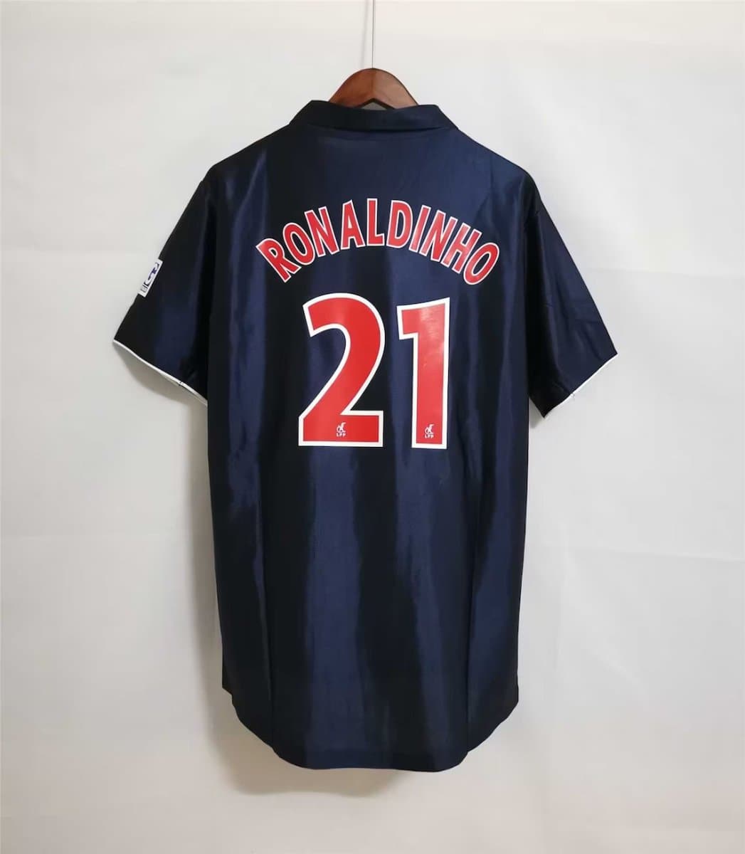 PSG 2001-2002 Ronaldinho Home Football Jersey