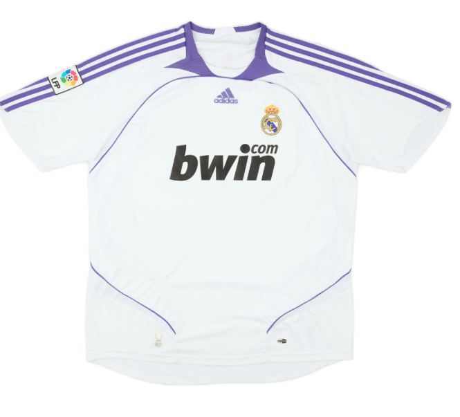 Real Madrid 2007-08 Home Football Jersey